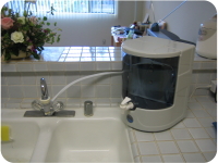 Example of installation of countertop model